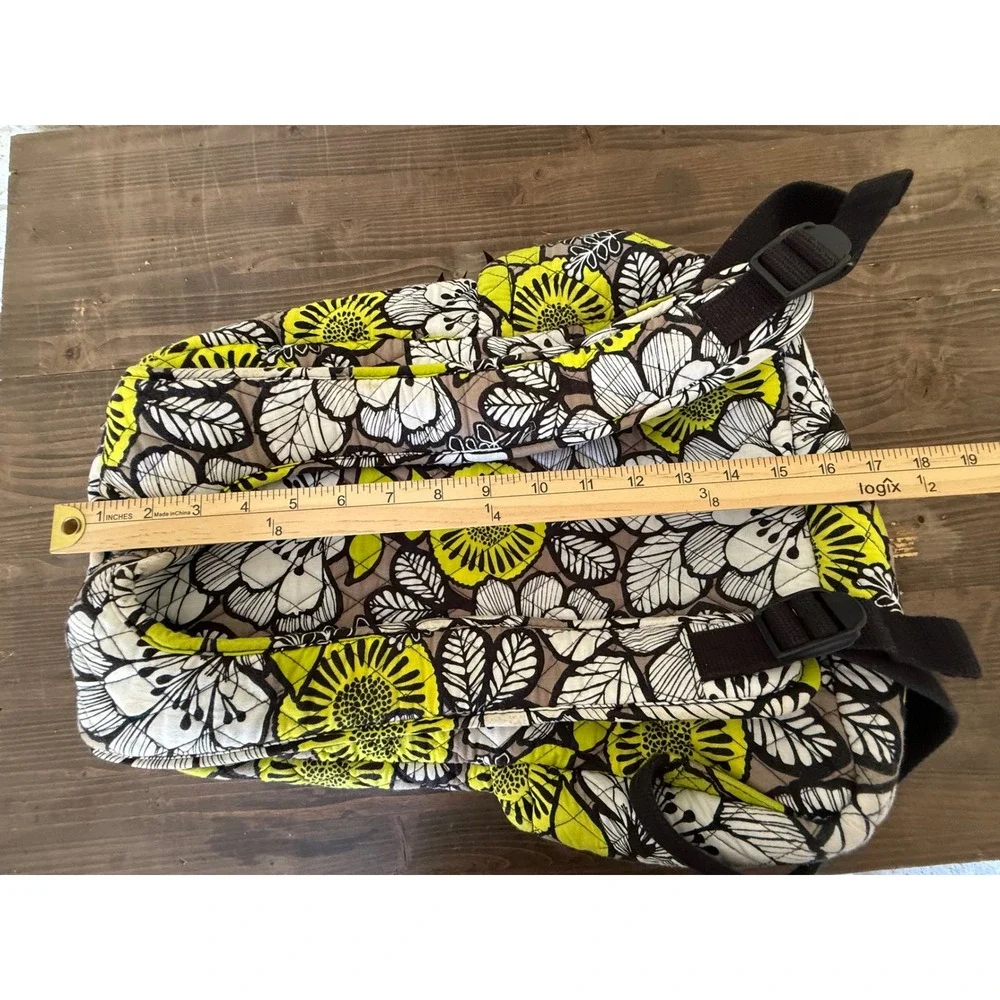 Vera Bradley‎ Backpack DIaperbag Quilted Floral Citron Print Traveler